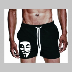 Anonymous - plavky s motívom - plavkové pánske kraťasy s pohodlnou gumou v páse a šnúrkou na dotiahnutie vhodné aj ako klasické kraťasy na voľný čas